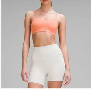 lululemon athletica Coral Peach Strappy Sports Bra